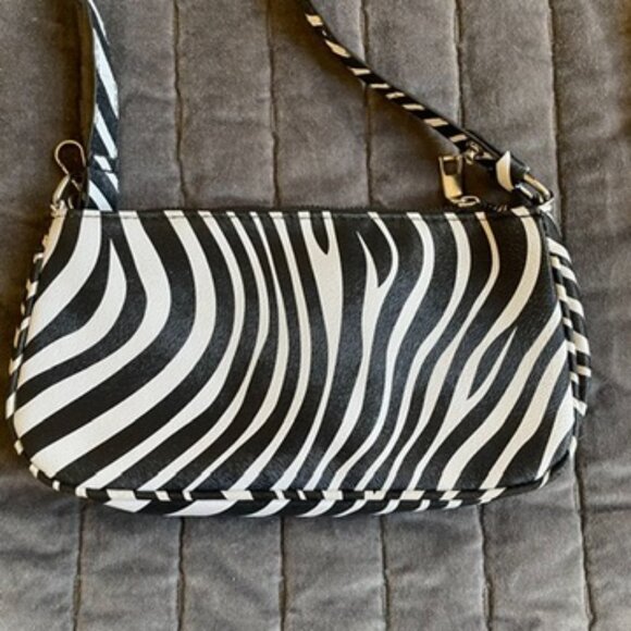 Zebra Print Mini Baguette Purse - Picture 4 of 7